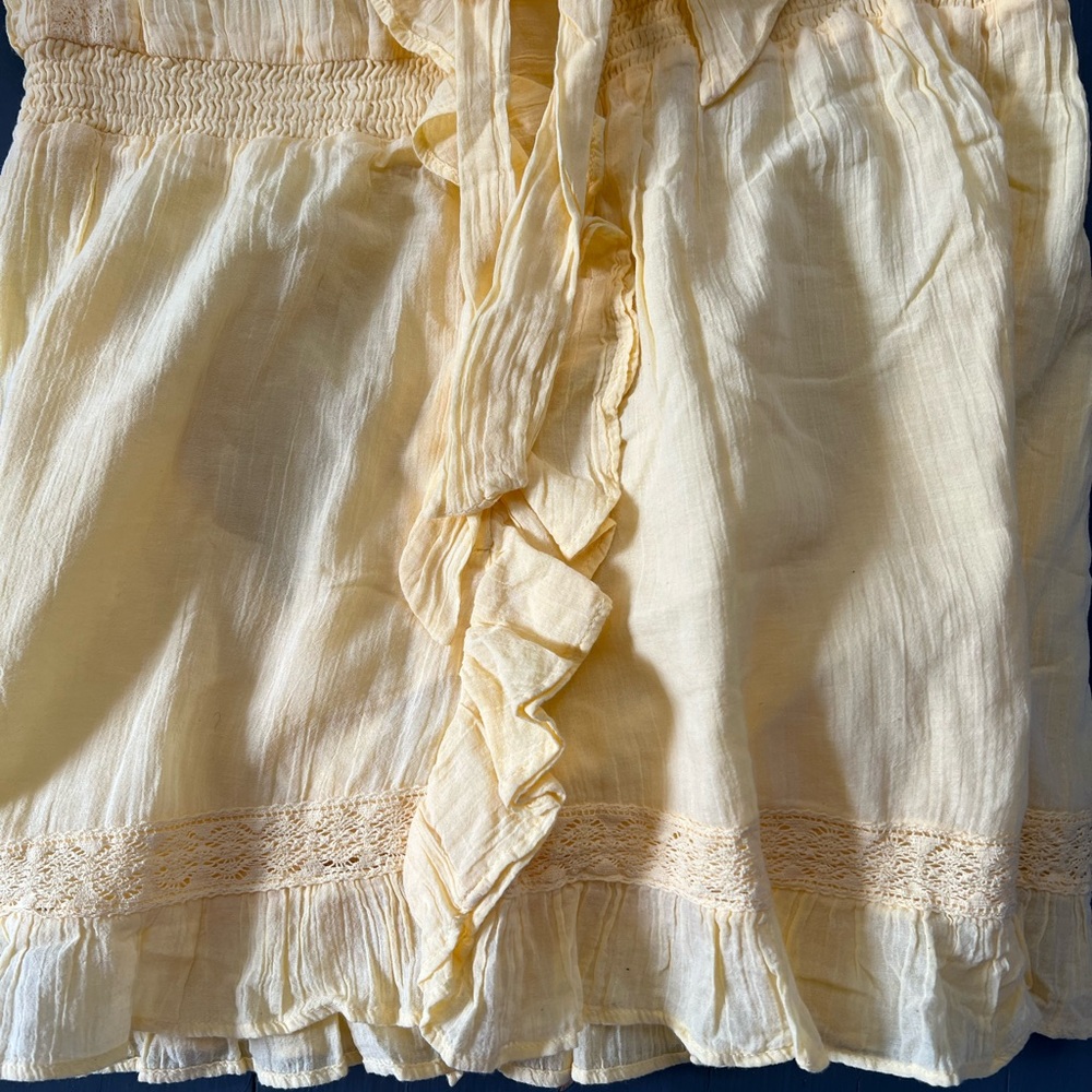 Yellow Ruffled FREE PEOPLE ROMPER XL - Picture 7 of 7